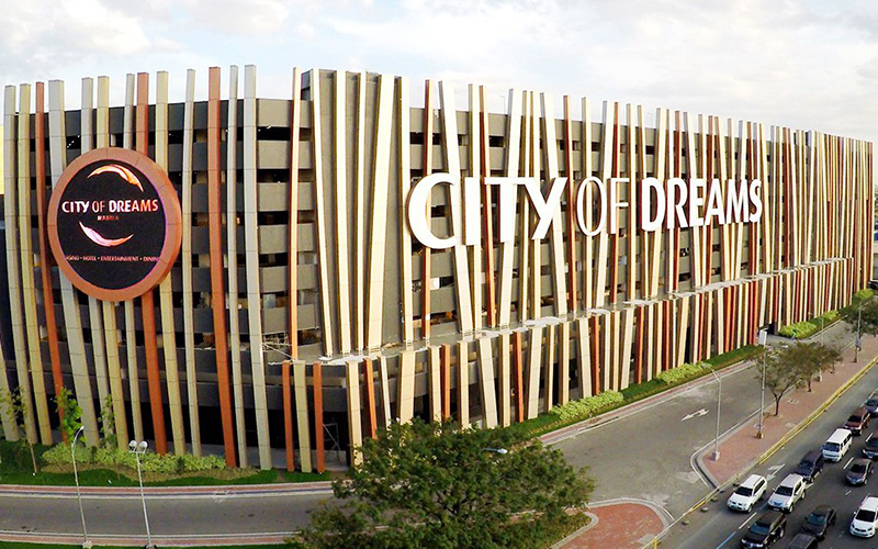 City of Dreams Manilaの外観とカジノリゾートエリアの雰囲気
